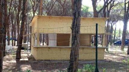 Una nuova struttura in legno nella pineta