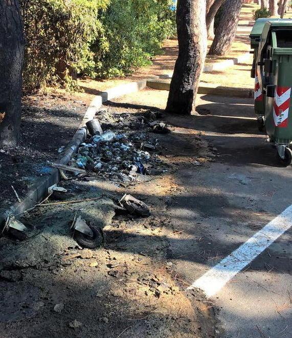Alberi distrutti, ombrelloni sradicati 
