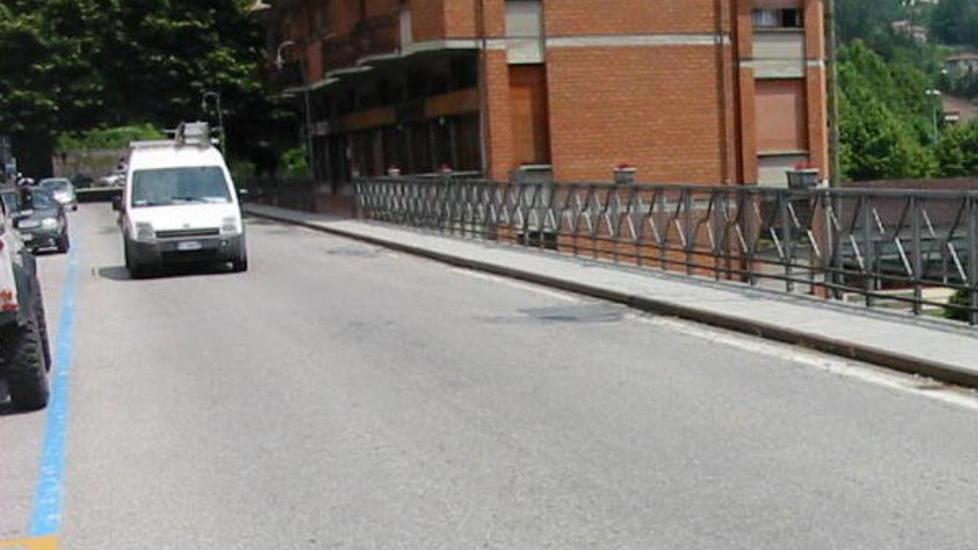 Un tratto di via Pietro Leopoldo, a San Marcello