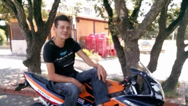 Andrea Lugas con la sua Honda