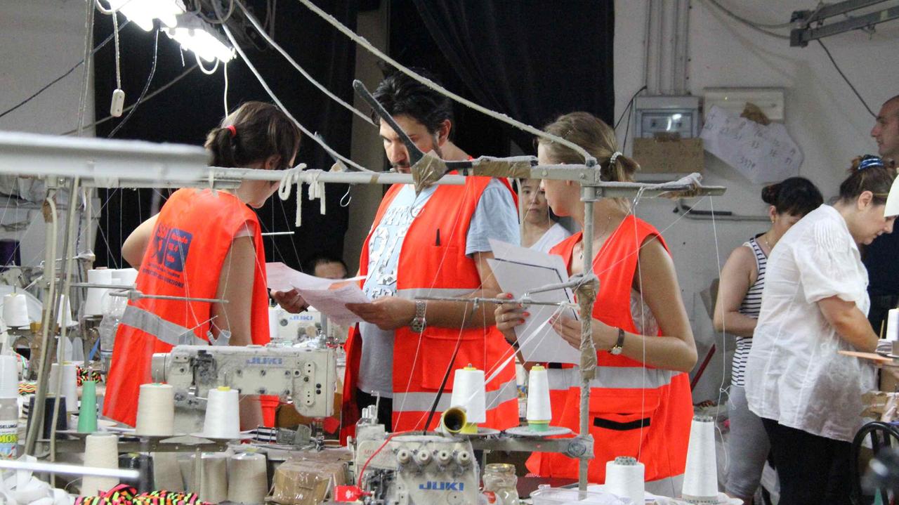 Il controllo nell'azienda sequestrata