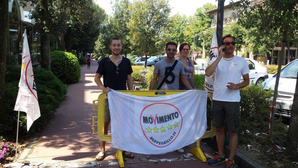 La protesta in viale Verdi 