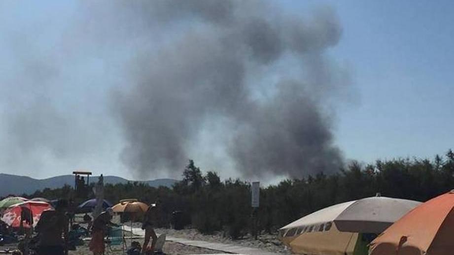 Principio di incendio alla discarica