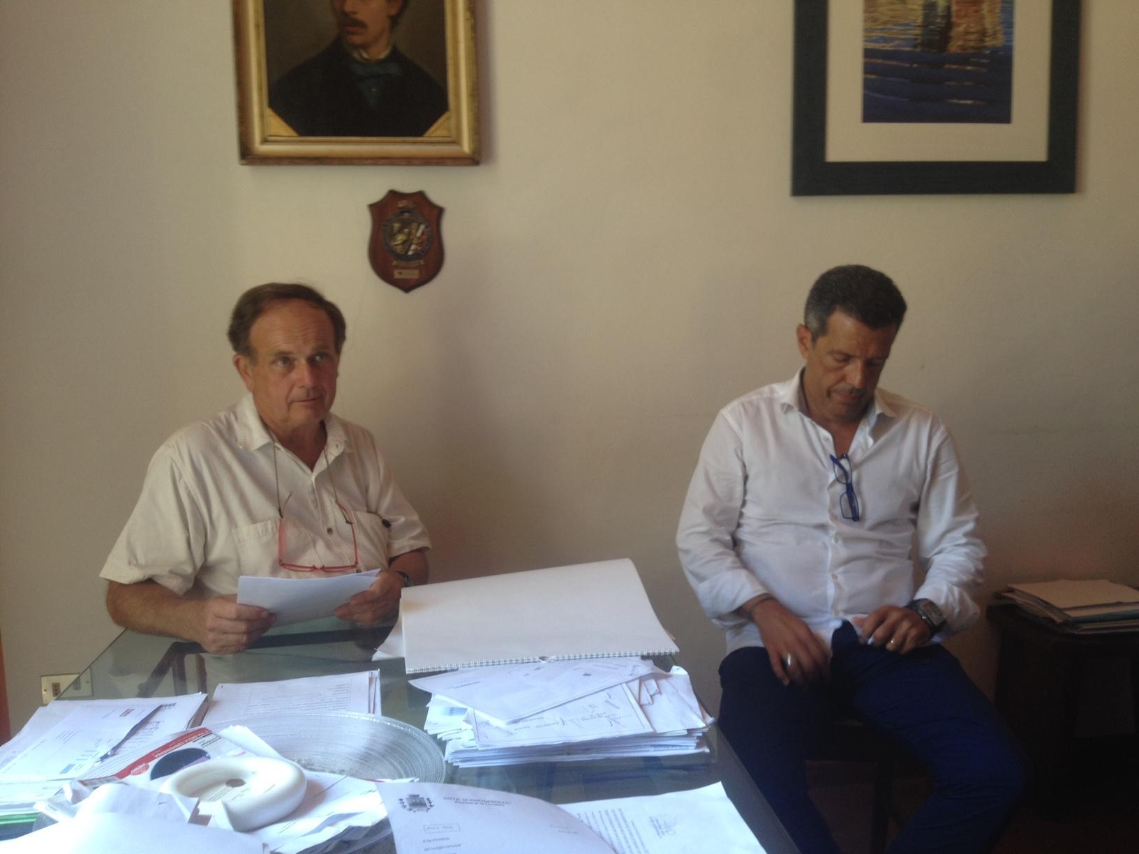 Mario Ferrari e Roberto Marini durante la conferenza stampa