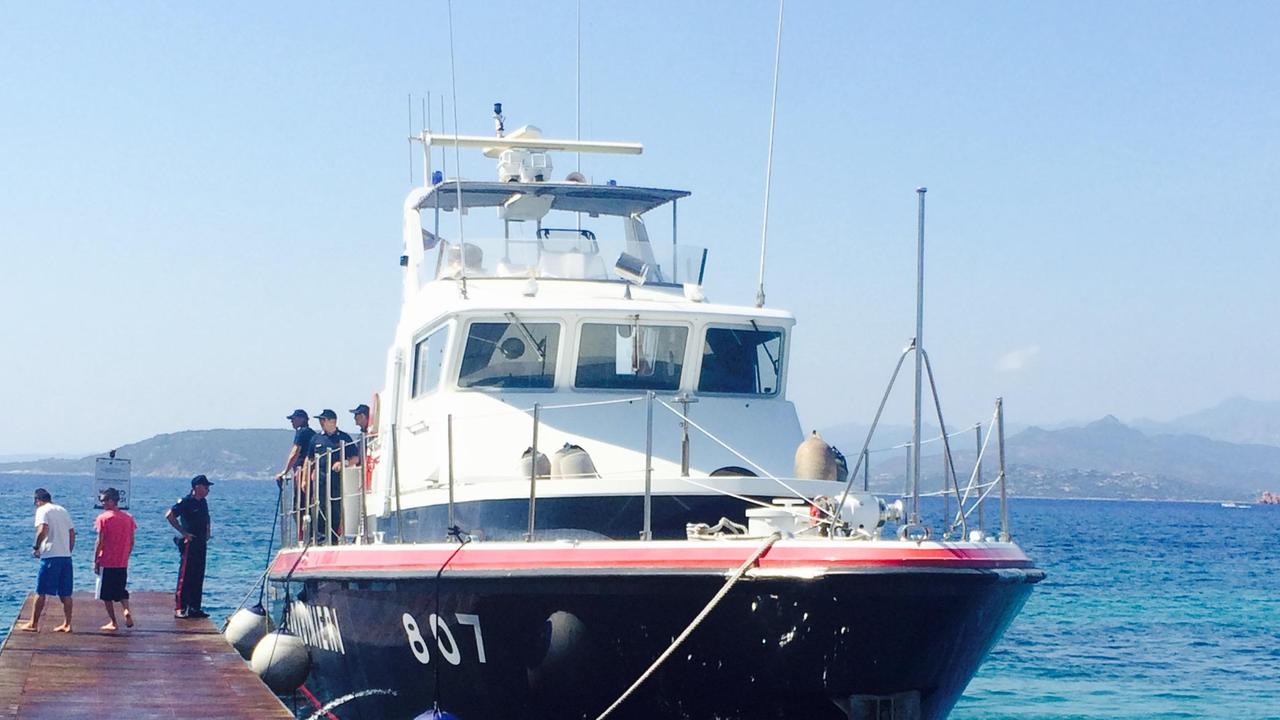 La motovedetta dei carabinieri impiegata a Caprera