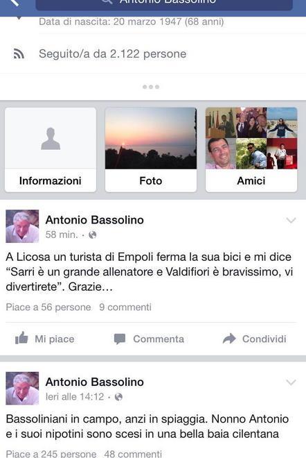 Il tifoso “raccomanda” Sarri a Bassolino