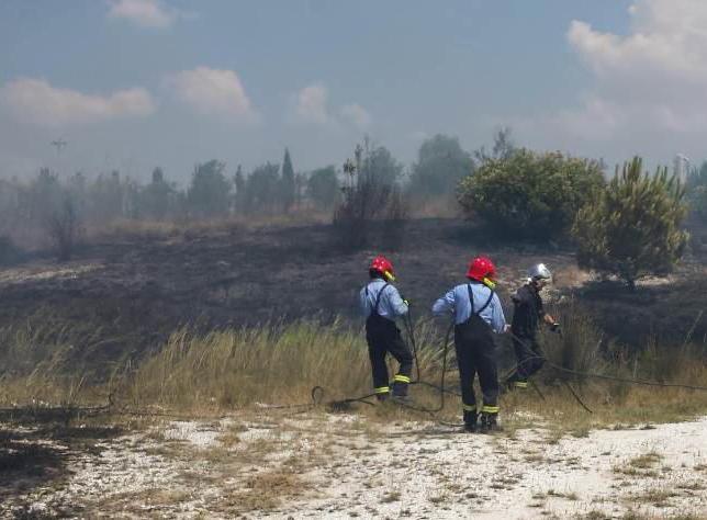 Allarme per un incendio sui terreni Solvay 