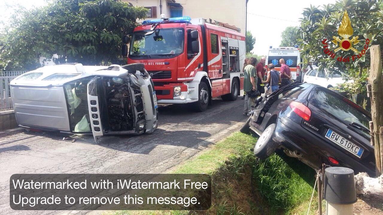 Le auto coinvolte nello scontro