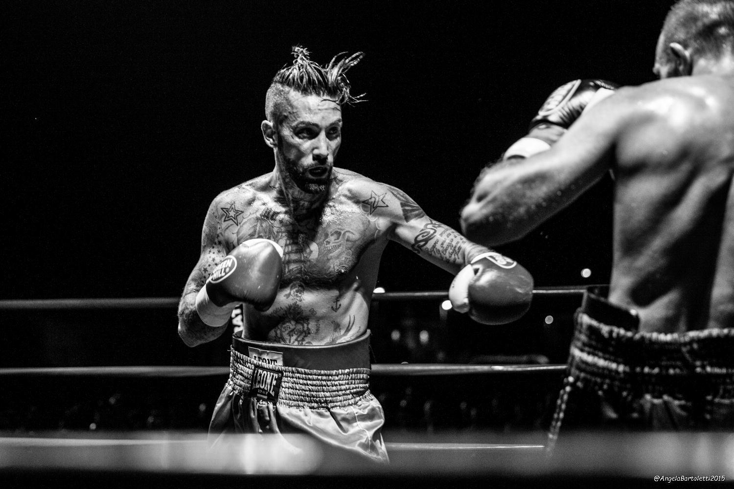 Alessandro Ruggiero sul ring di Tobbiana