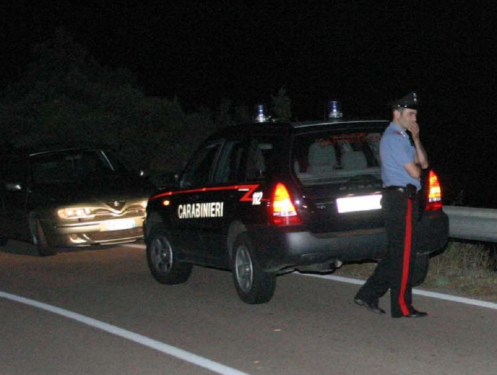 Intervento dei carabinieri