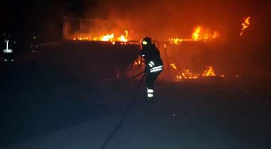 L'intervento dei vigili del fuoco nel parco Fausto Noce