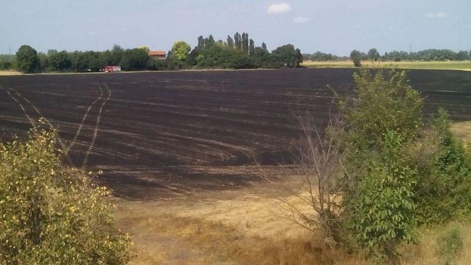Incendio devasta due ettari di campo 