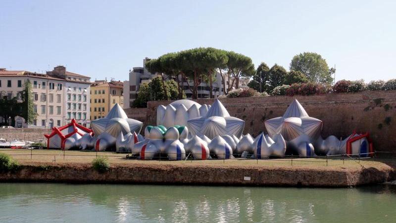Il Miracoco appena montato in Fortezza Nuova