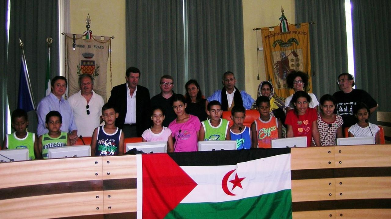 Visita a palazzo Buonamici dei bambini Saharawi
