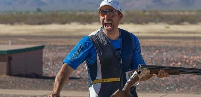 Per il campione di tiro a volo gli applausi di tutta la città