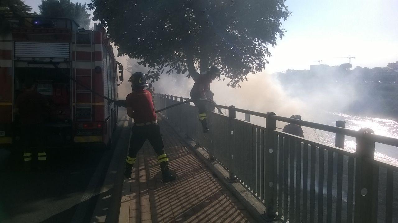L'intervento dei vigili del fuoco 