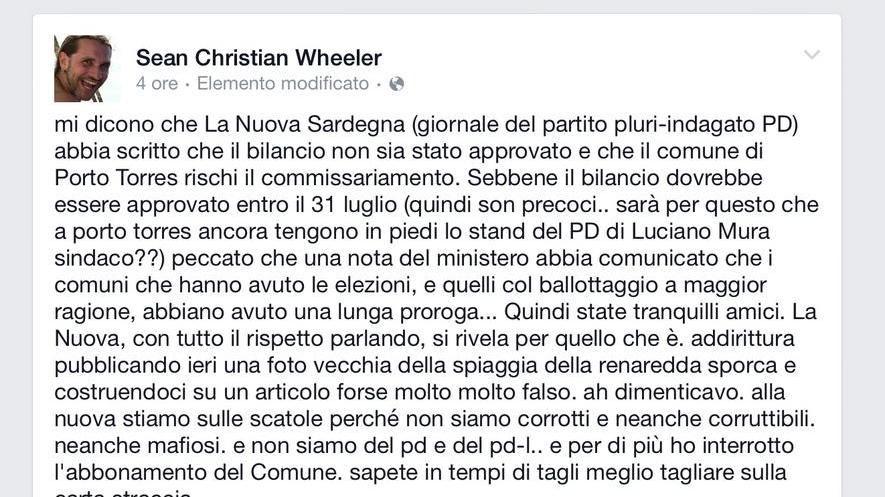 Prima il post «di pancia», poi la frenata