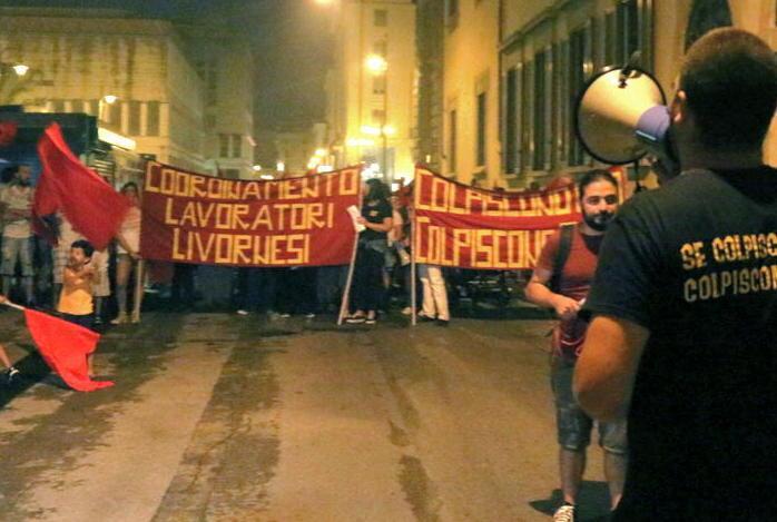 La manifestazione dei lavoratori durante Effetto Venezia