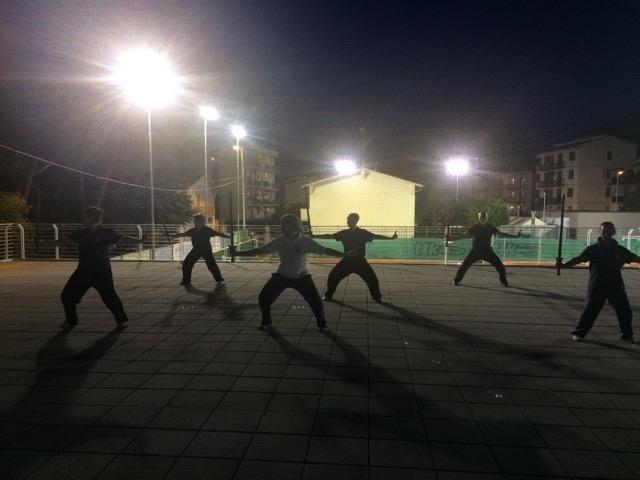 Un momento di una lezione di  taijiquan