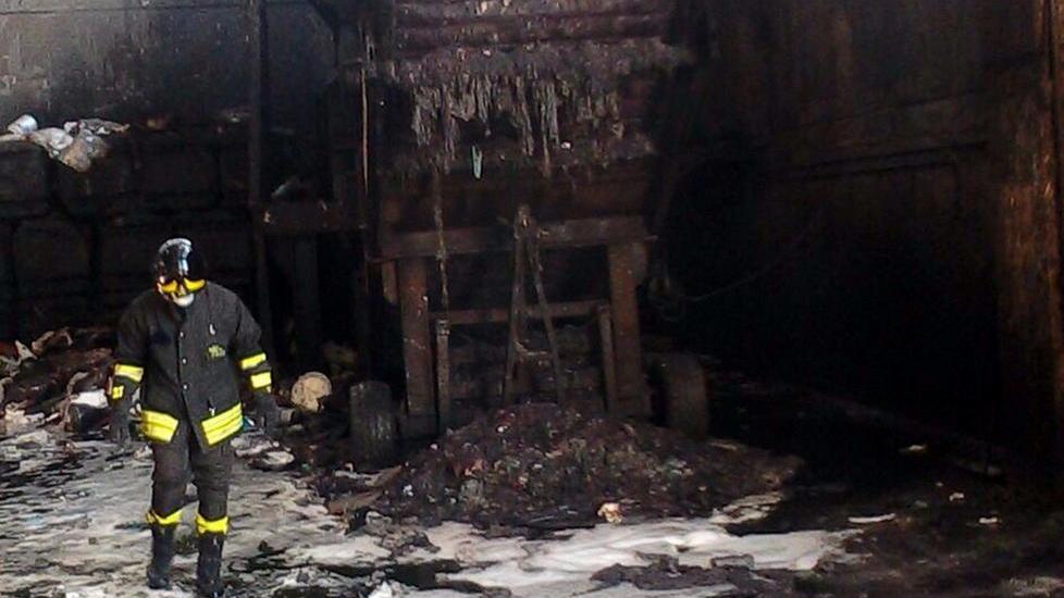 A fuoco un macchinario alla Waste