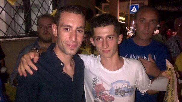 La foto di Simone Pardini insieme a Vincenzo Nibali