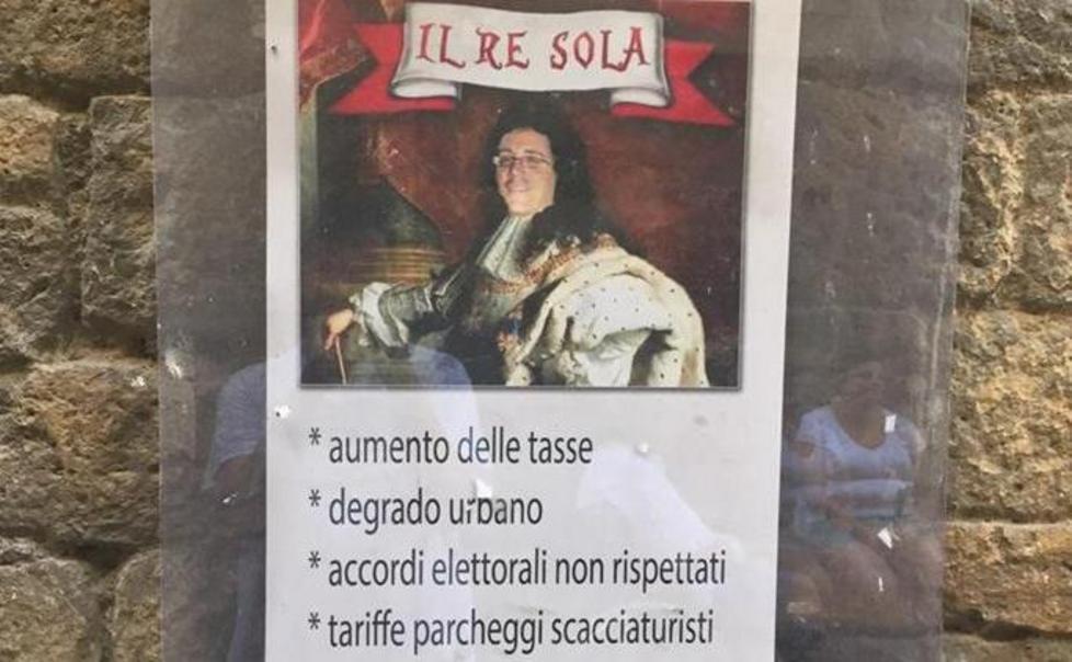 Buselli è “Re Sola” nel manifesto del Centrodestra
