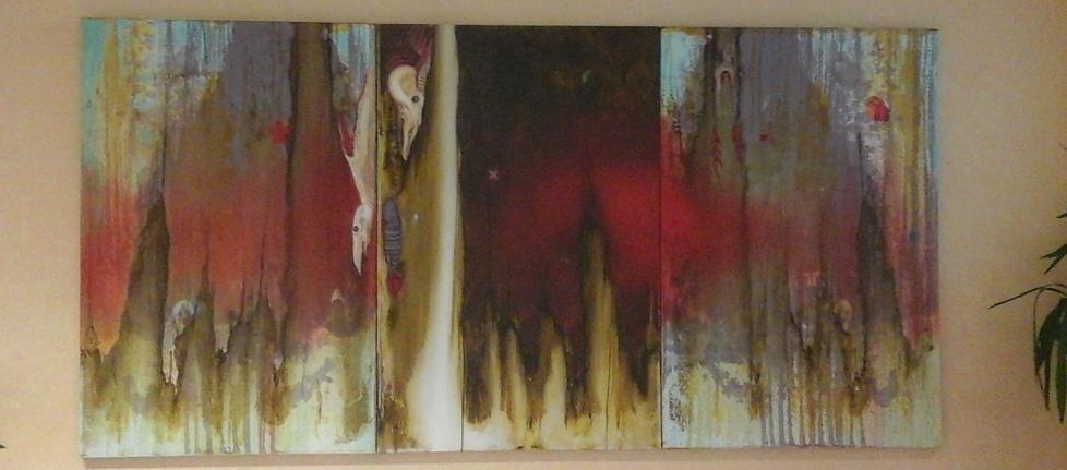 Grande quadro di Montorsi all’ingresso dell’ospedale