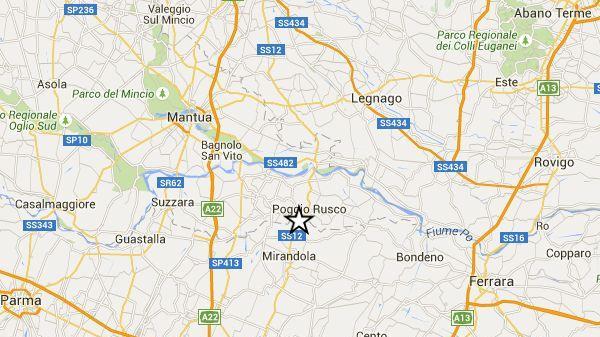 La cartina Ingv con l'epicentro del terremoto di sabato sera