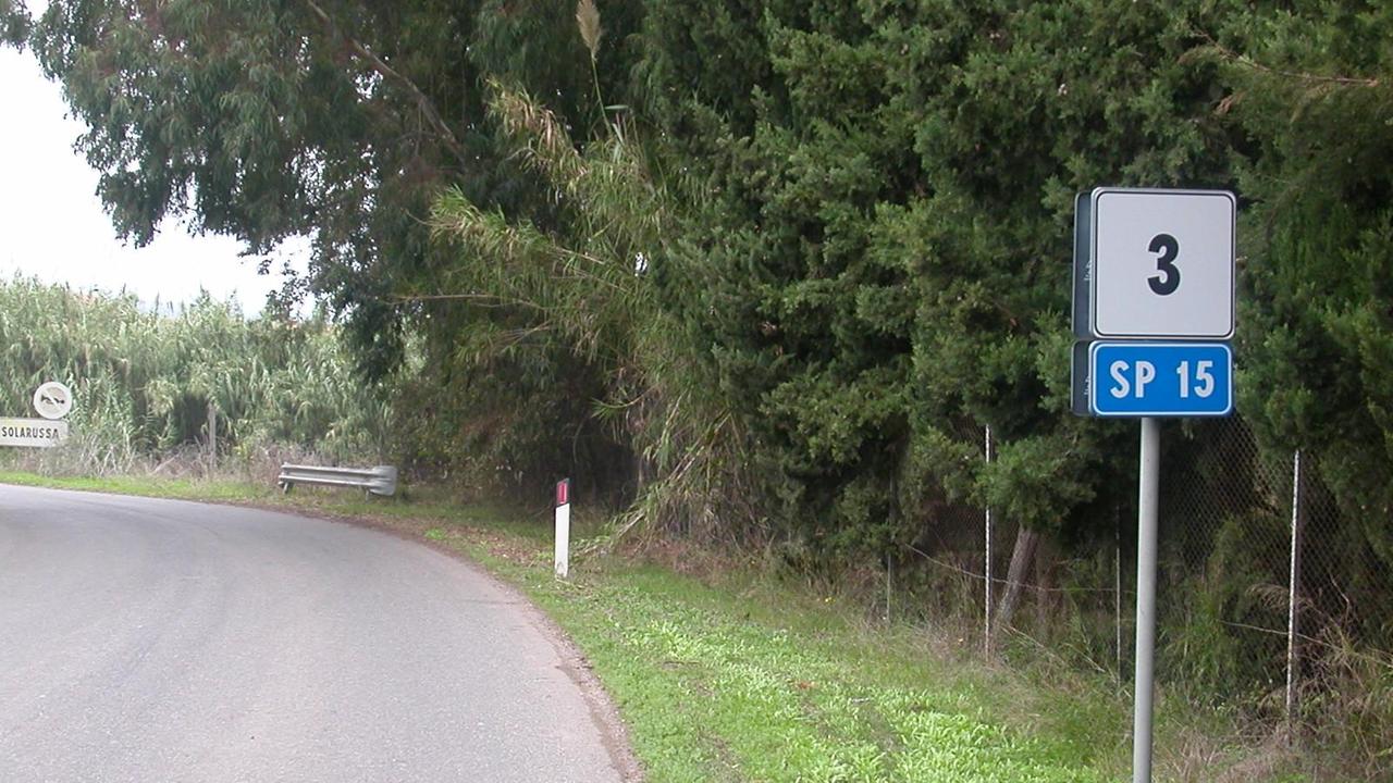Un tratto della strada provinciale 15