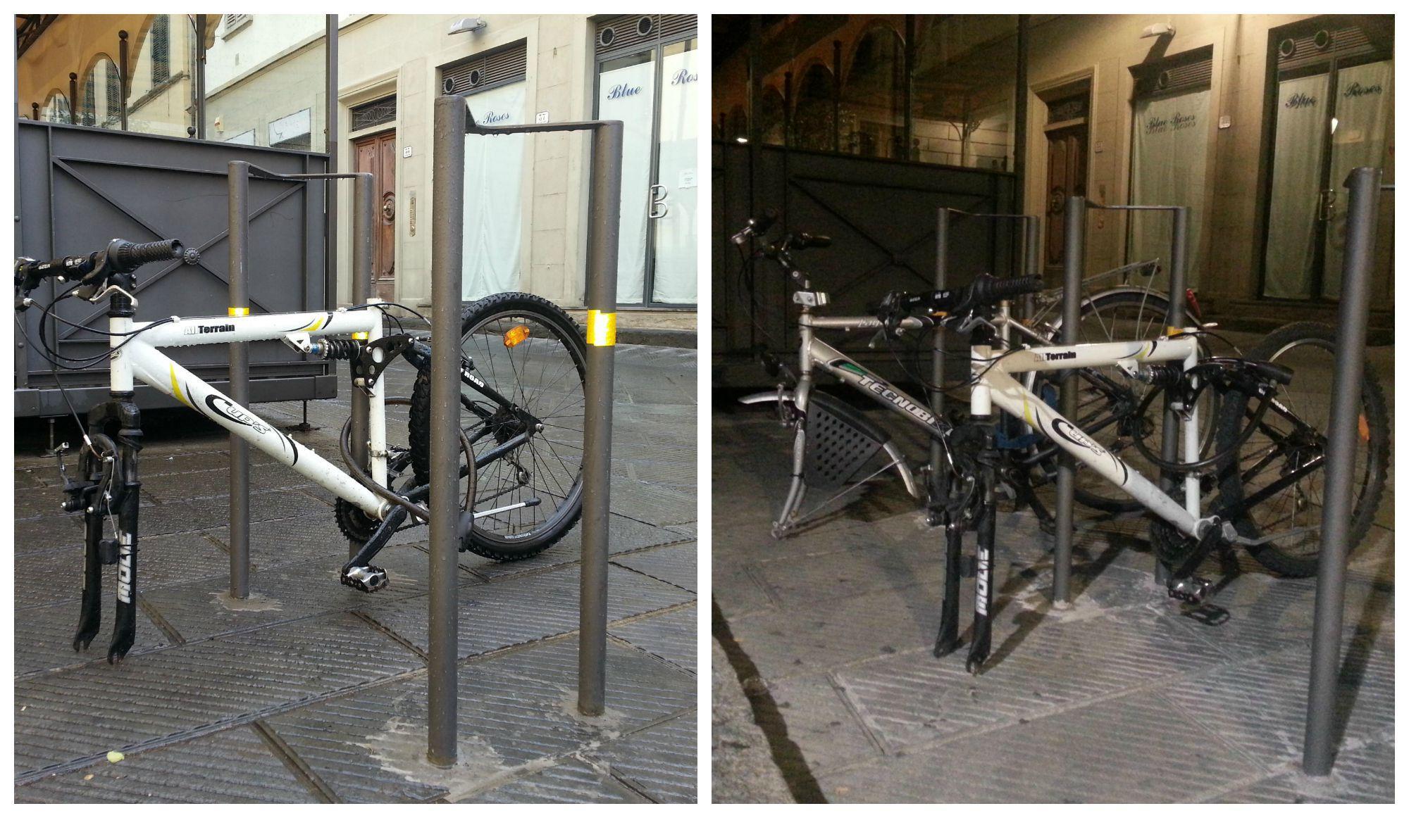 Prima e dopo: il risultato in via Santa Trinita è lo stesso