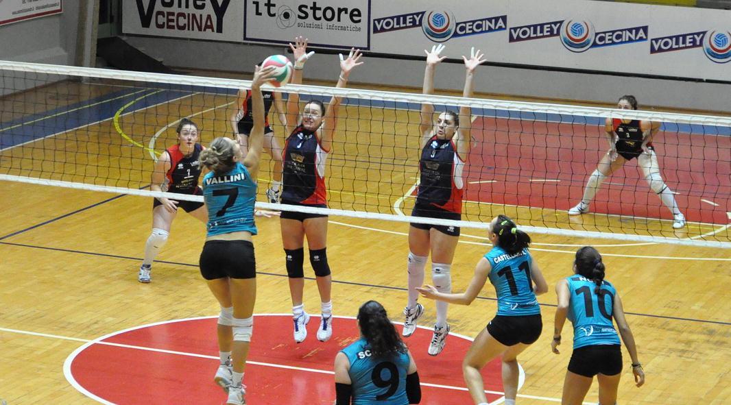 Una partita di serie B2 femminile del Volley Cecina