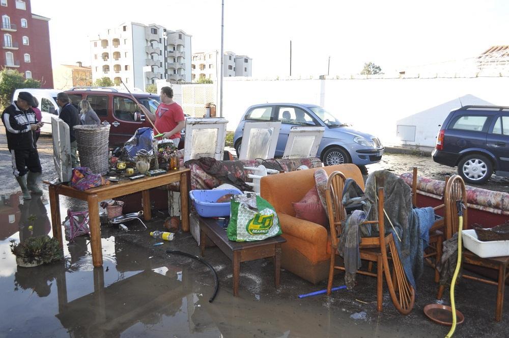 Un'immagine dei disastrosi effetti dell'alluvione del 2013