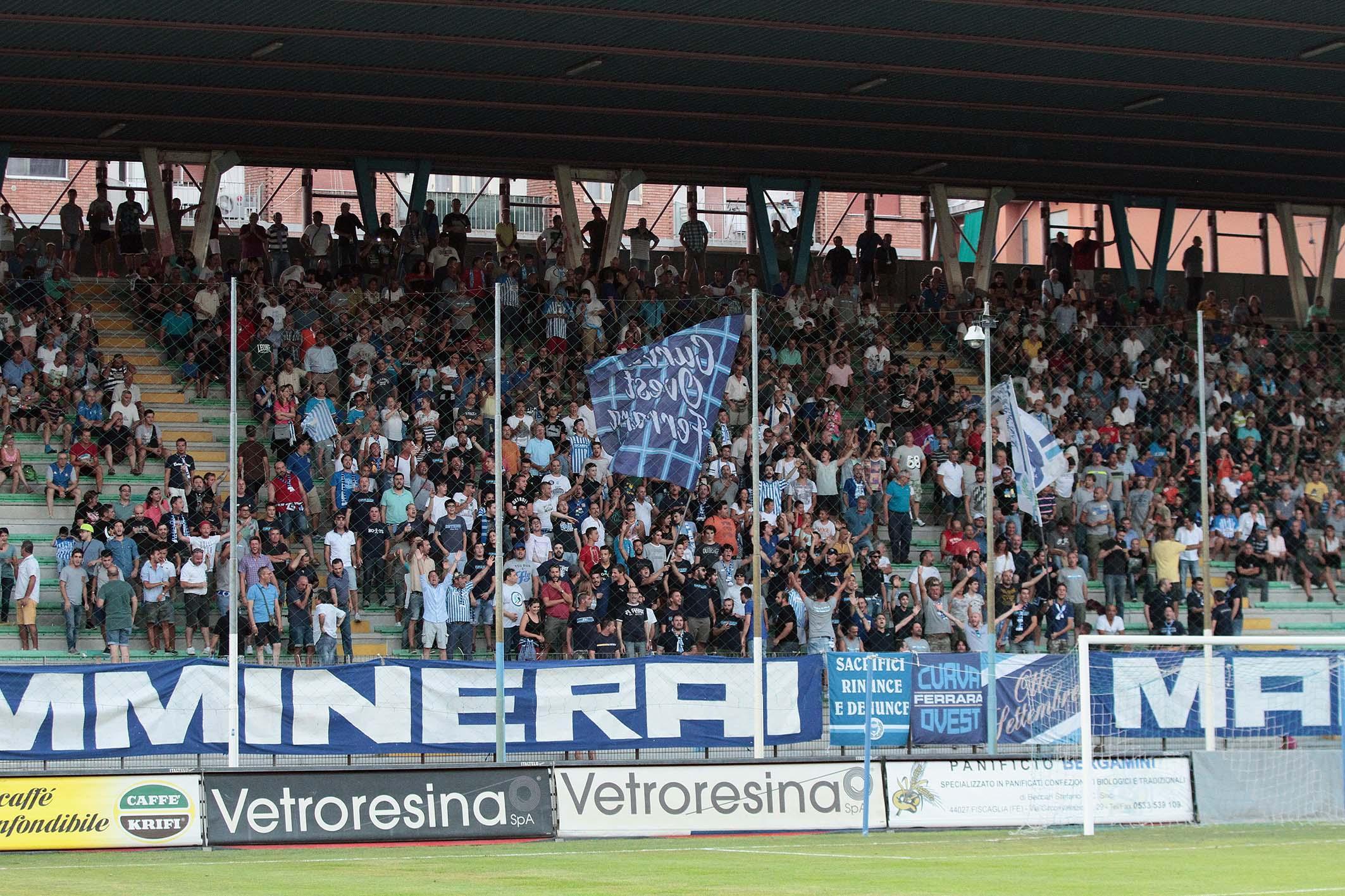 La Curva Ovest dà il pieno sostegno alla Spal