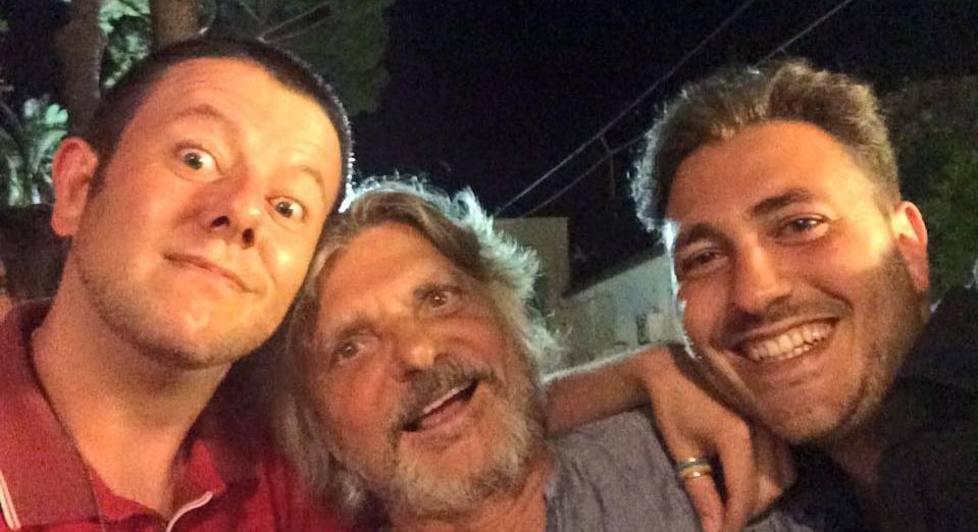 Il presidente Massimo Ferrero in vacanza all’Isola d’Elba