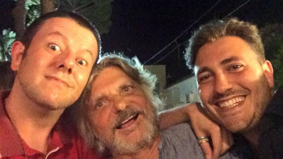 Il presidente Massimo Ferrero in vacanza all’Isola d’Elba