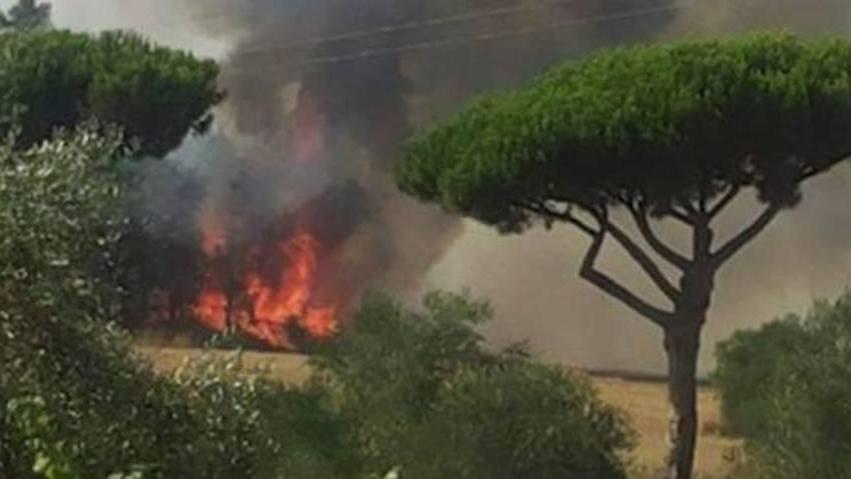 Fiamme nella zona di Corinna Il rogo si avvicina a un casale
