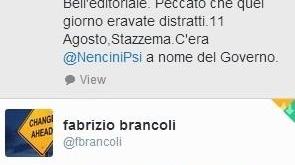 Nencini: il governo c’era (ma il giorno prima)
