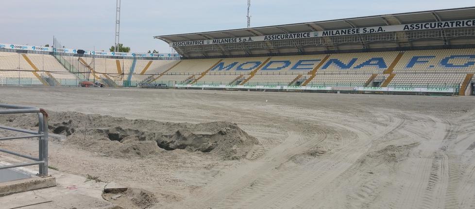 Lo stadio Braglia è un cantiere a cielo aperto