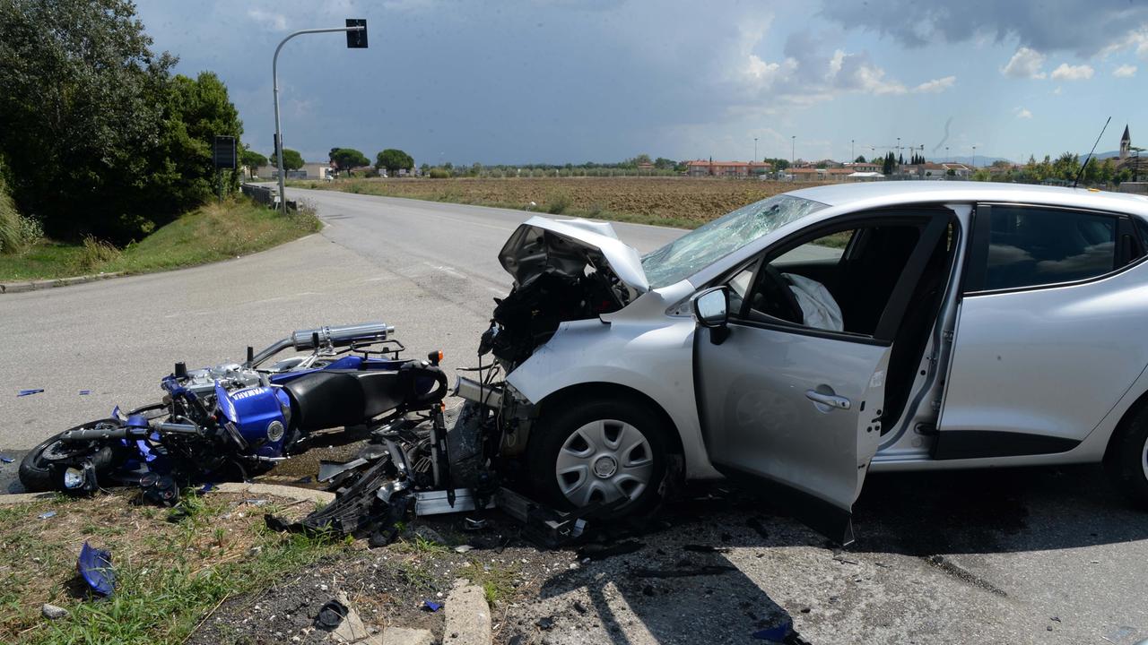 I mezzi coinvolti nell'incidente