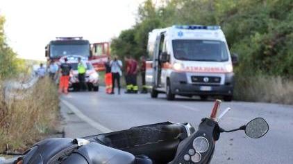 Lo scooter del ragazzo in via Pietramarina