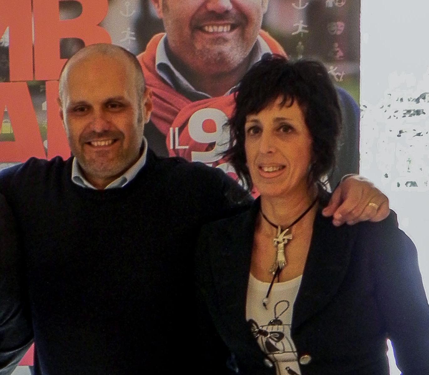 Il sindaco Samuele Lippi con l'ex assessore Giamila Carli