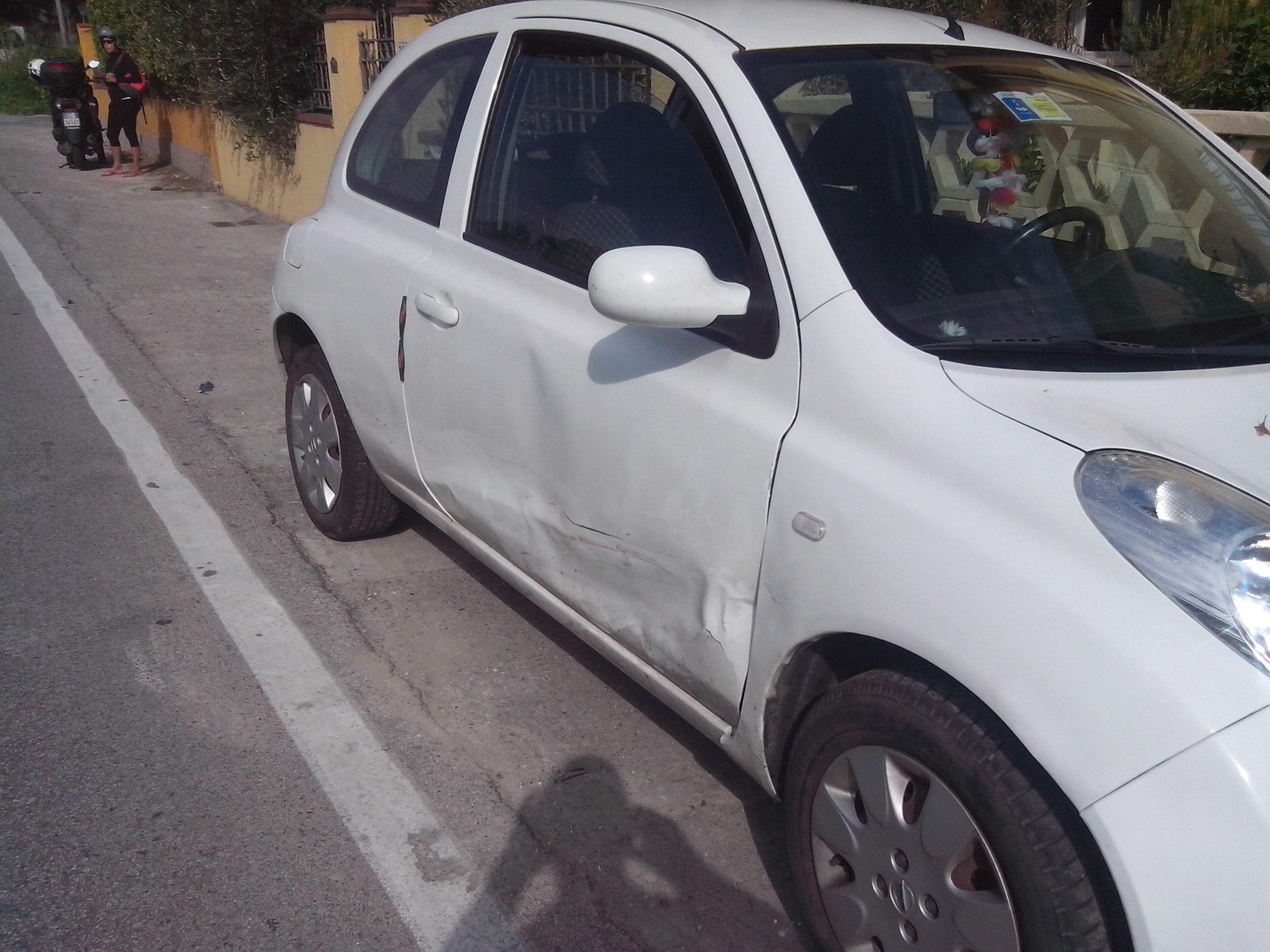La Nissan coinvolta nell'incidente
