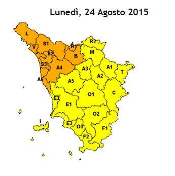 Maltempo, allerta arancione per i temporali in arrivo