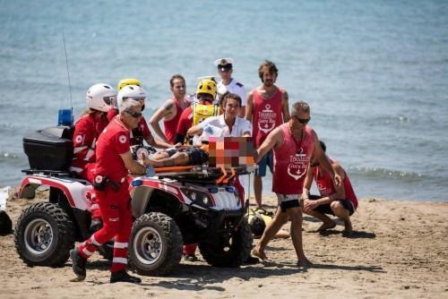 Il quad della Croce rossa utilizzato per il soccorso
