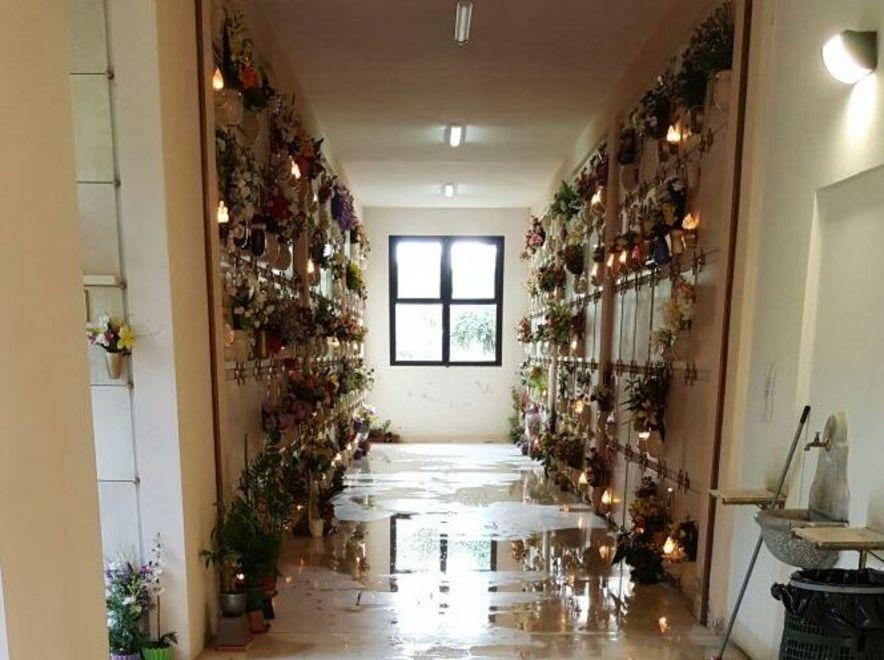 Cimitero allagato dopo i temporali Si cerca la soluzione