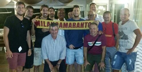 L’abbraccio con il club Milano Amaranto