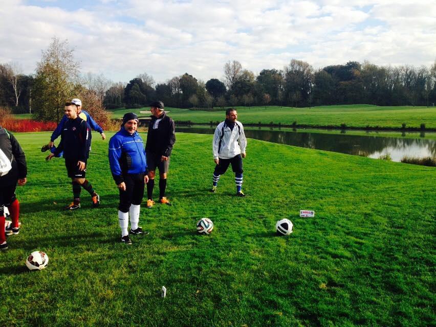 Un allenamento di footgolf alle Pavoniere