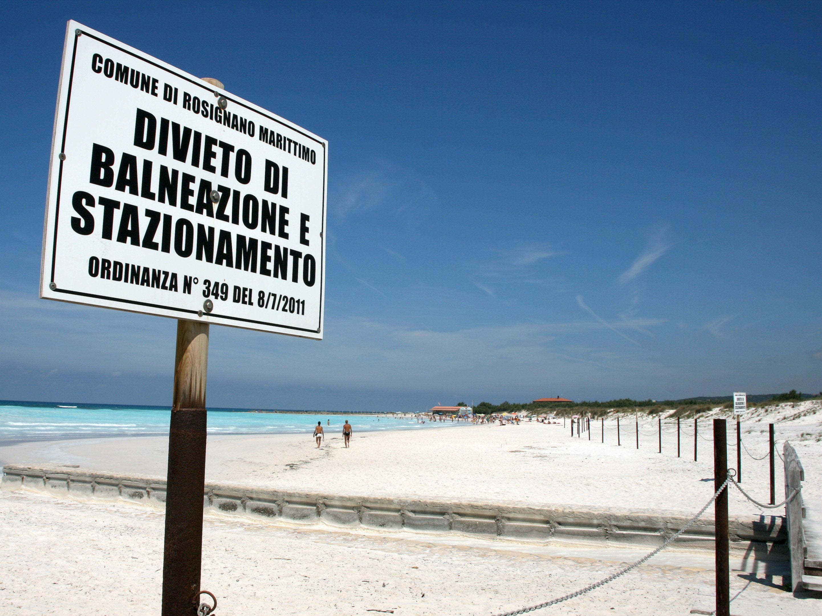 Le Spiagge Bianche all'altezza del fosso