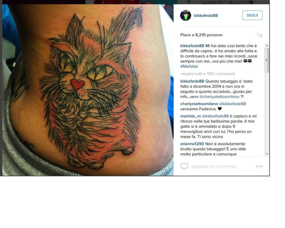 Il tatuaggio della gatta Mafalda 