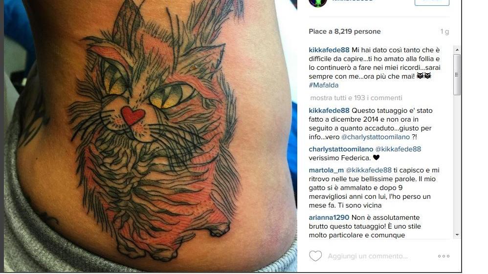Il tatuaggio della gatta Mafalda